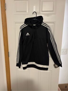 Adidas Black Hoodie with White Logo